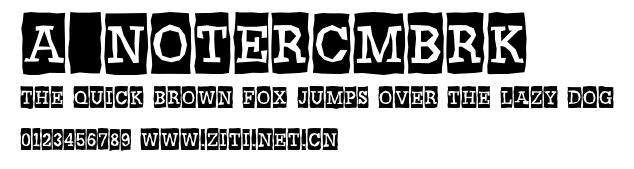 a_NoterCmBrk.ttf字體轉換器圖片