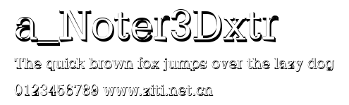 a_Noter3Dxtr.ttf字體轉換器圖片