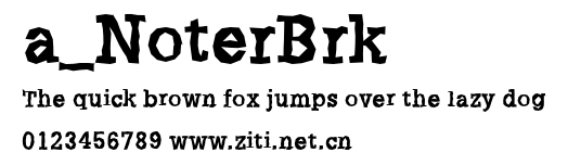 a_NoterBrk.ttf字體轉換器圖片