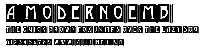 a_ModernoEmb.ttf字體轉換器圖片