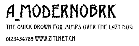 a_ModernoBrk.ttf字體轉換器圖片