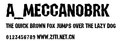 a_MeccanoBrk.ttf字體轉換器圖片