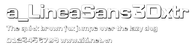 a_LineaSans3Dxtr.ttf字體轉換器圖片