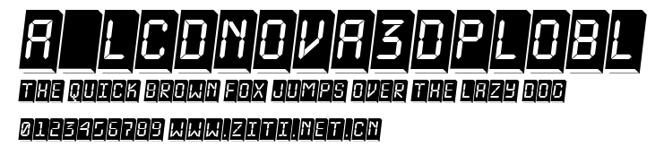 a_LCDNova3DPlObl.ttf字體轉換器圖片