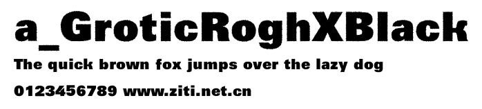 a_GroticRoghXBlack.ttf字體轉換器圖片