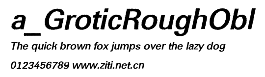 a_GroticRoughObl.ttf字體轉換器圖片