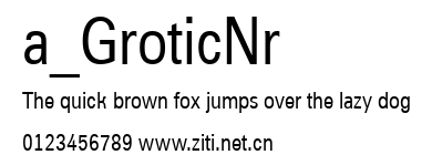 a_GroticNr.ttf字體轉換器圖片