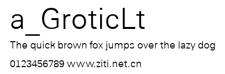 a_GroticLt.ttf字體轉換器圖片
