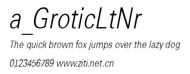a_GroticLtNr.ttf字體轉換器圖片