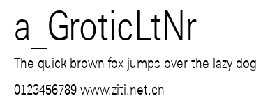a_GroticLtNr.ttf字體轉換器圖片