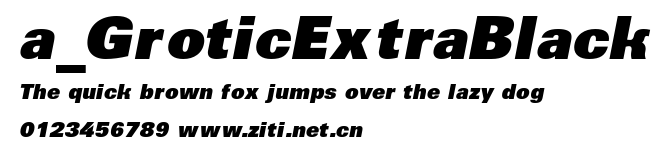 a_GroticExtraBlack.ttf字體轉換器圖片