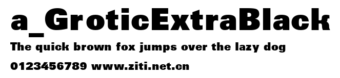 a_GroticExtraBlack.ttf字體轉換器圖片