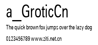a_GroticCn.ttf字體轉換器圖片