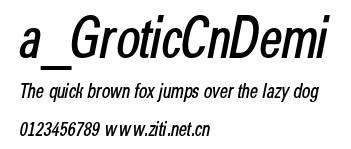 a_GroticCnDemi.ttf字體轉換器圖片