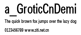 a_GroticCnDemi.ttf字體轉換器圖片