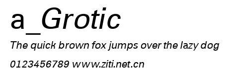 a_Grotic.ttf字體轉換器圖片