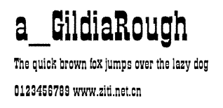a_GildiaRough.ttf字體轉換器圖片