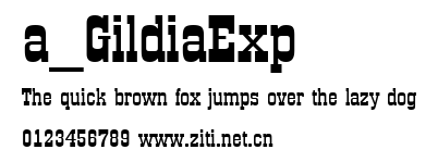 a_GildiaExp.ttf字體轉換器圖片