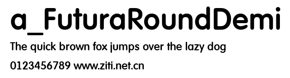 a_FuturaRoundDemi.ttf字體轉換器圖片