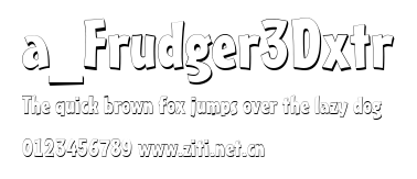 a_Frudger3Dxtr.ttf字體轉換器圖片