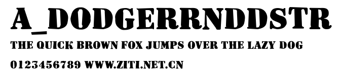 a_DodgerRndDstr.ttf字體轉換器圖片