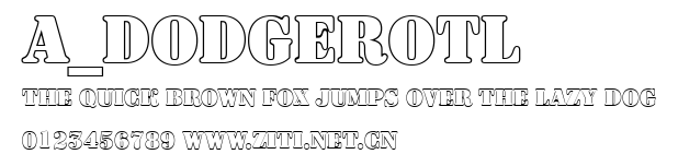 a_DodgerOtl.ttf字體轉換器圖片