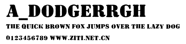 a_DodgerRgh.ttf字體轉換器圖片