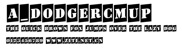a_DodgerCmUp.ttf字體轉換器圖片