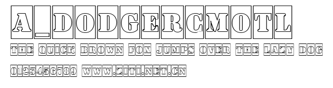 a_DodgerCmOtl.ttf字體轉換器圖片