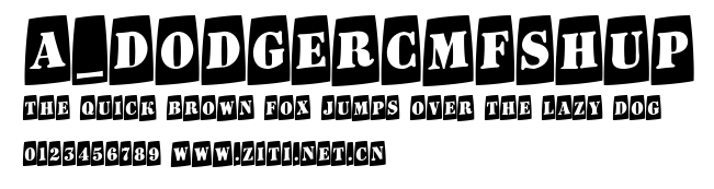a_DodgerCmFshUp.ttf字體轉換器圖片
