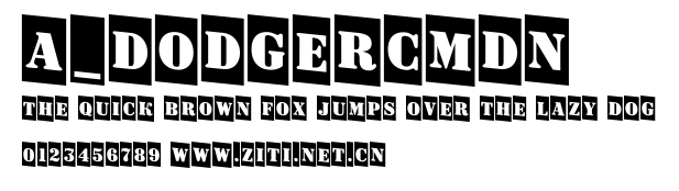 a_DodgerCmDn.ttf字體轉換器圖片