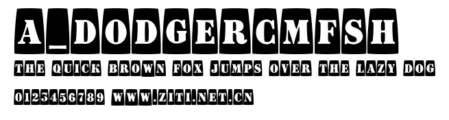 a_DodgerCmFsh.ttf字體轉換器圖片