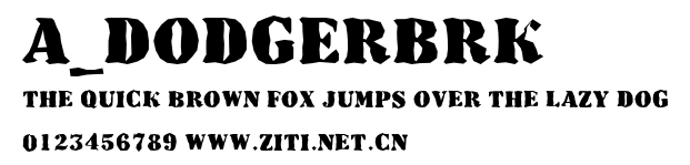 a_DodgerBrk.ttf字體轉換器圖片