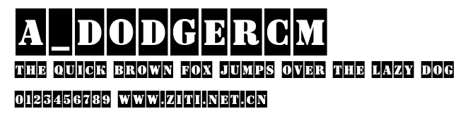 a_DodgerCm.ttf字體轉換器圖片