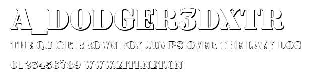 a_Dodger3Dxtr.ttf字體轉換器圖片