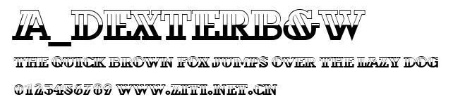 a_DexterB&W.ttf字體轉換器圖片