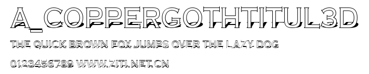 a_CopperGothTitul3D.ttf字體轉換器圖片