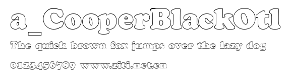 a_CooperBlackOtl.ttf字體轉換器圖片