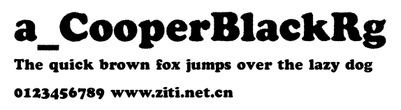 a_CooperBlackRg.ttf字體轉換器圖片