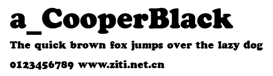 a_CooperBlack.ttf字體轉換器圖片