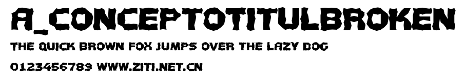 a_ConceptoTitulBroken.ttf字體轉換器圖片