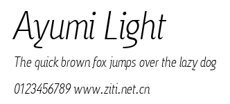 Ayumi Light.ttf字體轉換器圖片