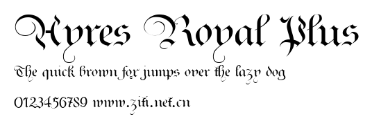 Ayres Royal Plus.ttf字體轉換器圖片