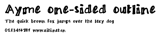 Ayme one-sided outline.ttf字體轉換器圖片