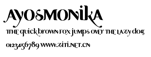 Ayosmonika.ttf字體轉換器圖片