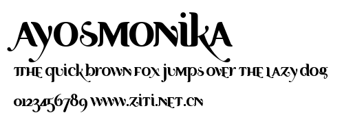 Ayosmonika.ttf字體轉換器圖片