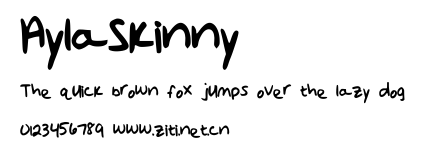 AylaSkinny.ttf字體轉換器圖片
