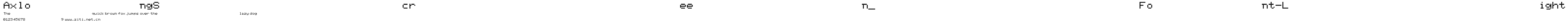 AxlongScreen_Font-Light.ttf字體轉換器圖片