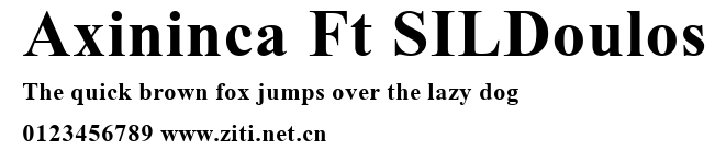 Axininca Ft SILDoulos.ttf字體轉換器圖片