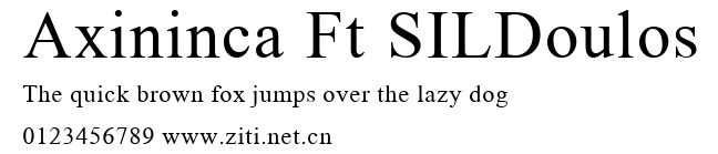 Axininca Ft SILDoulos.ttf字體轉換器圖片